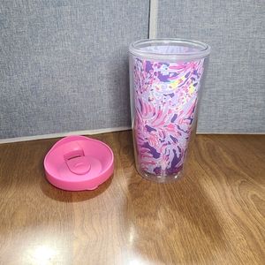 Lilly Pulitzer Insulated Tumbler with Lid in Shrimply Chic